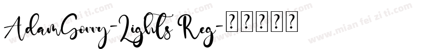 AdamGorry-Lights Reg字体转换